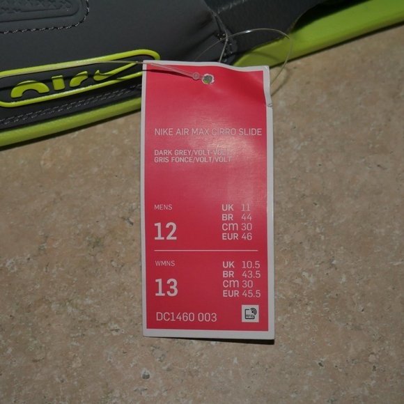 Nike Mens Air Max Cirro Men's Size 12 Comfort Slide Sandals Neon Gray NWT - Picture 6 of 13